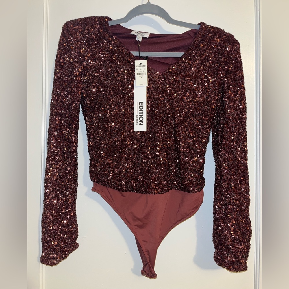 NWT Sequined Bodysuit